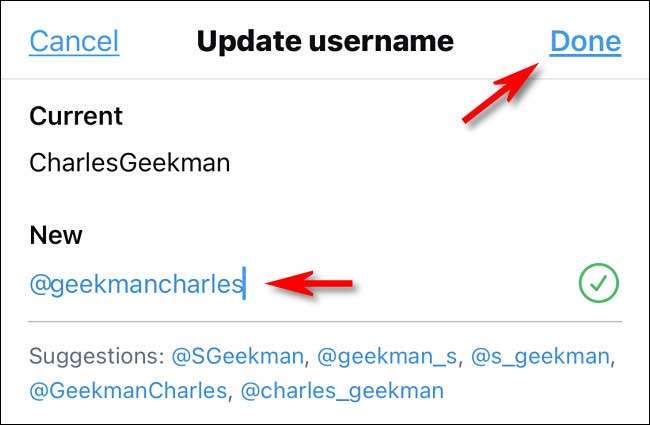 تغییر نام کاربری در توییتر