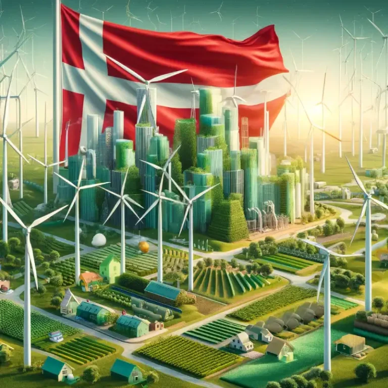 تصویر یک شهر سبز مرتبط با اقتصاد دانمارک
