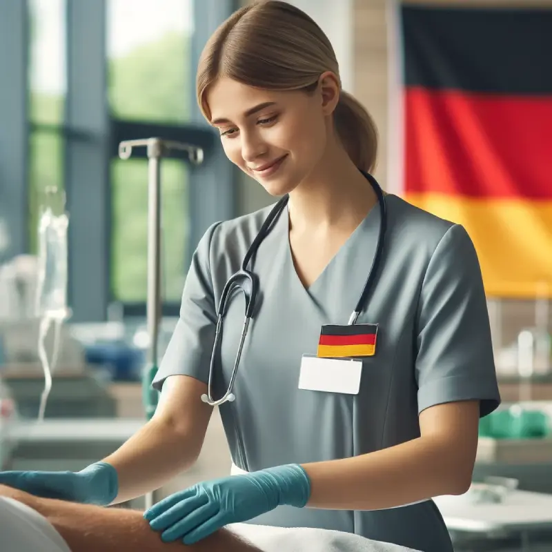 تصویر یک کمک پرستار خانم در آلمان