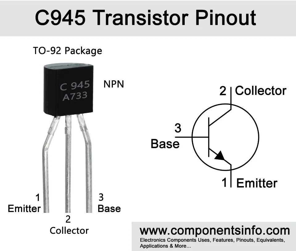 تصویر مشخصات و معرفی ترانزیستور C945 