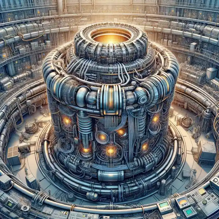 تصویر نمای داخلی راکتور همجوشی هسته‌ای