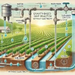 تصویر نحوه کارکرد سیستم آبیاری قطره‌ای بدون برق