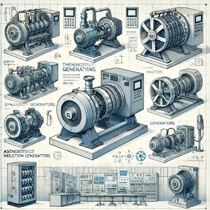 تصویر انواع ژنراتور سه فاز