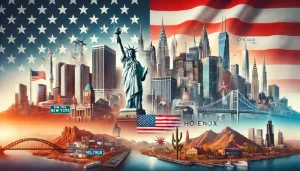 تصویر آمریکا چند شهر دارد؟ و پرچم آمریکا