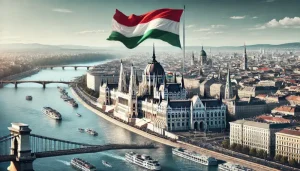 تصویر بوداپست و پرچم مجارستان