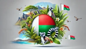 تصویر ماداگاسکار و پرچمش
