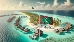 تصویر مالدیو و پرچم کشور مالدیو