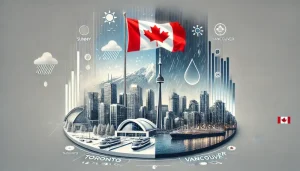 تصویر مقایسه آب و هوای تورنتو و ونکوور